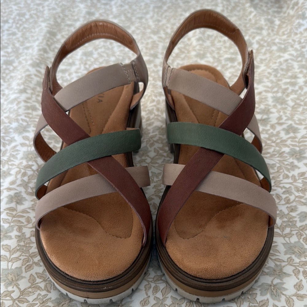 Women's Multi-Color Strappy Heeled Sandals
